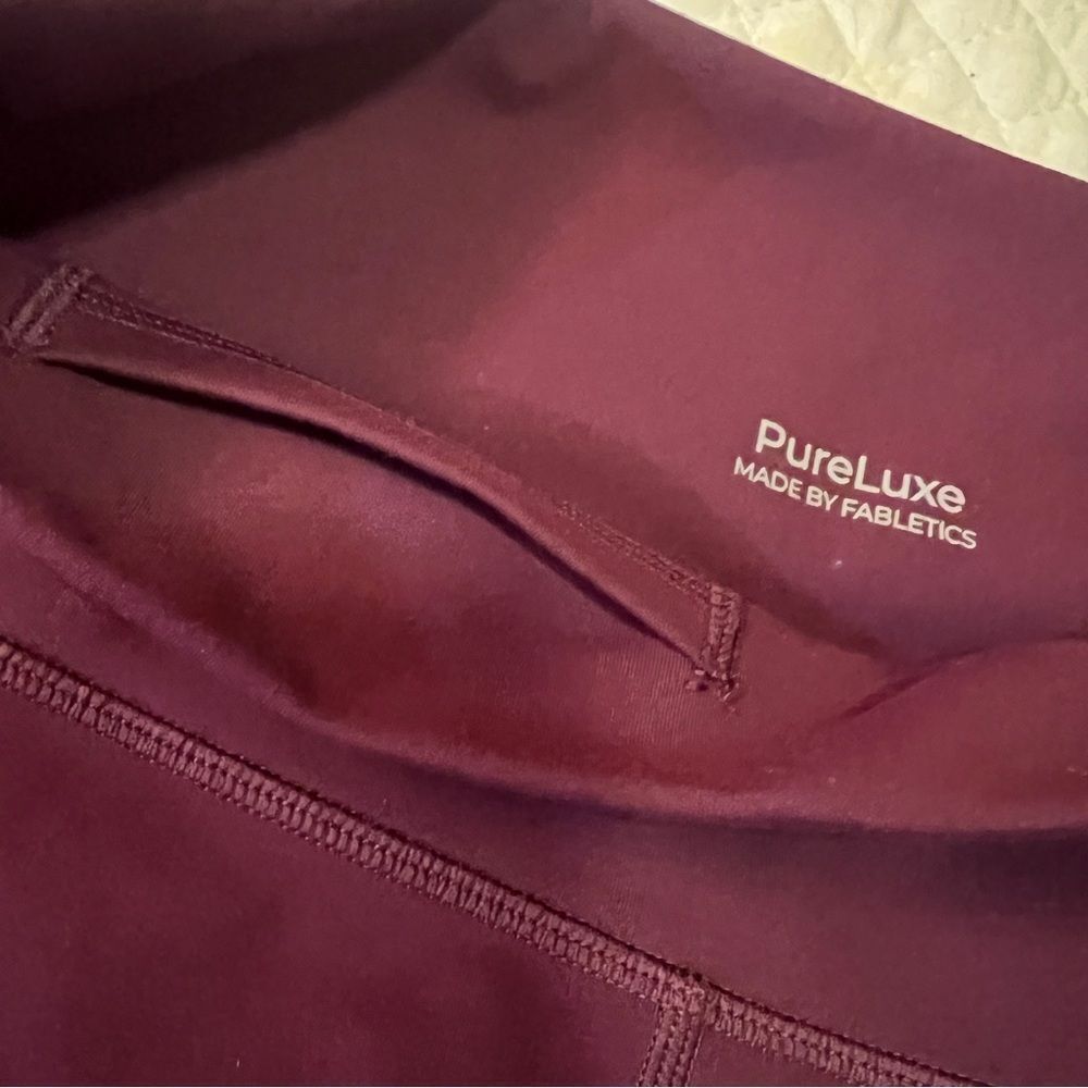 Fabletics Deep Burgundy Leggings - Picture 12 of 12